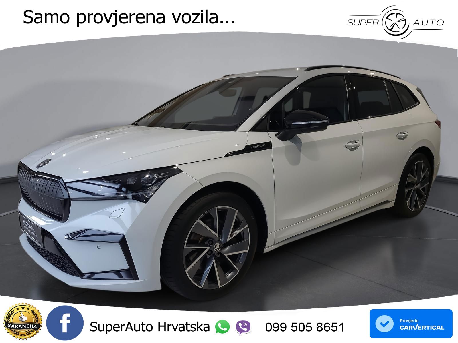 Škoda Enyaq iV 80x 82 kWh (265 KS) AWD SportLine LED+GR SJED+ACC