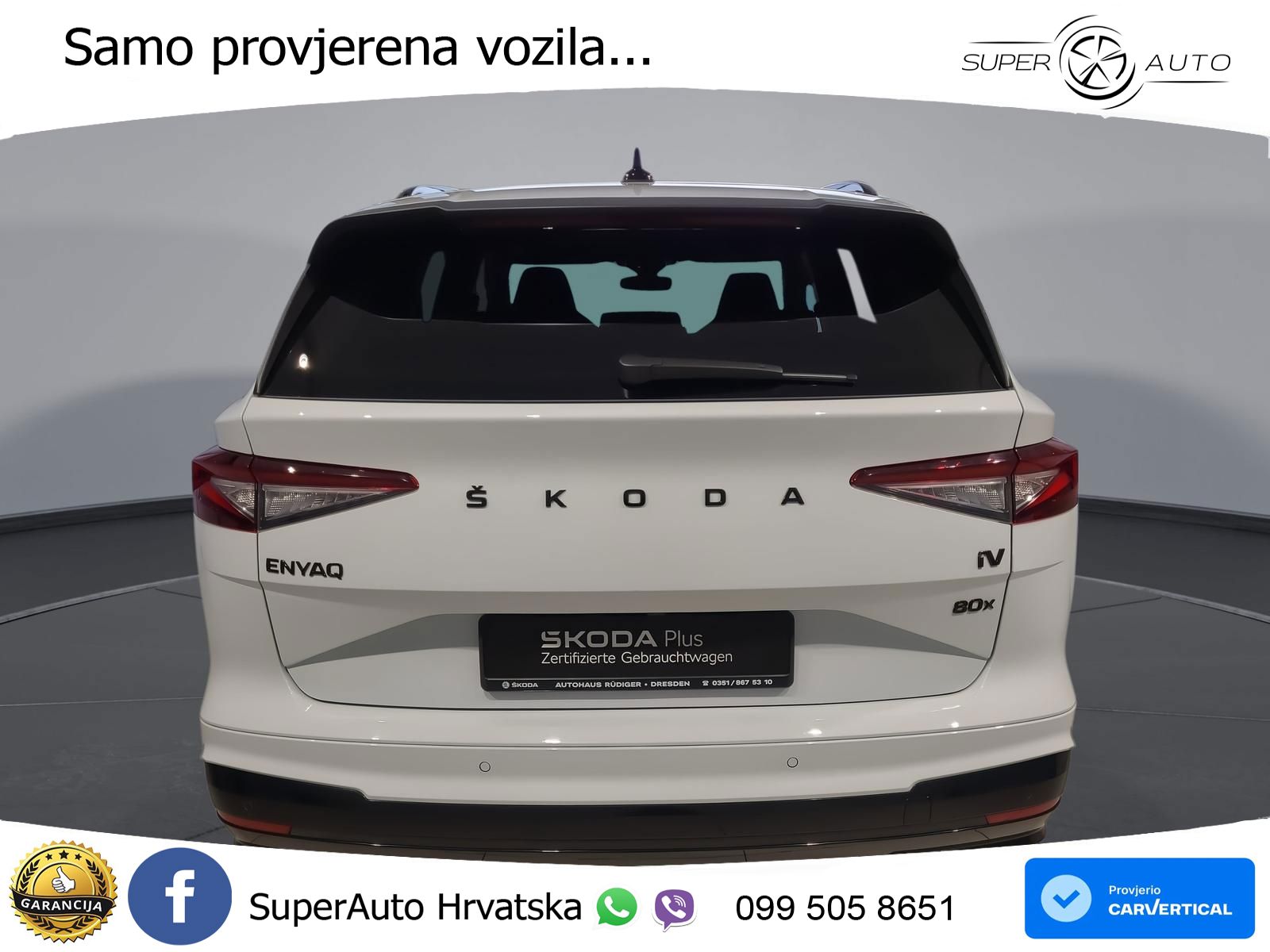 Škoda Enyaq iV 80x 82 kWh (265 KS) AWD SportLine LED+GR SJED+ACC