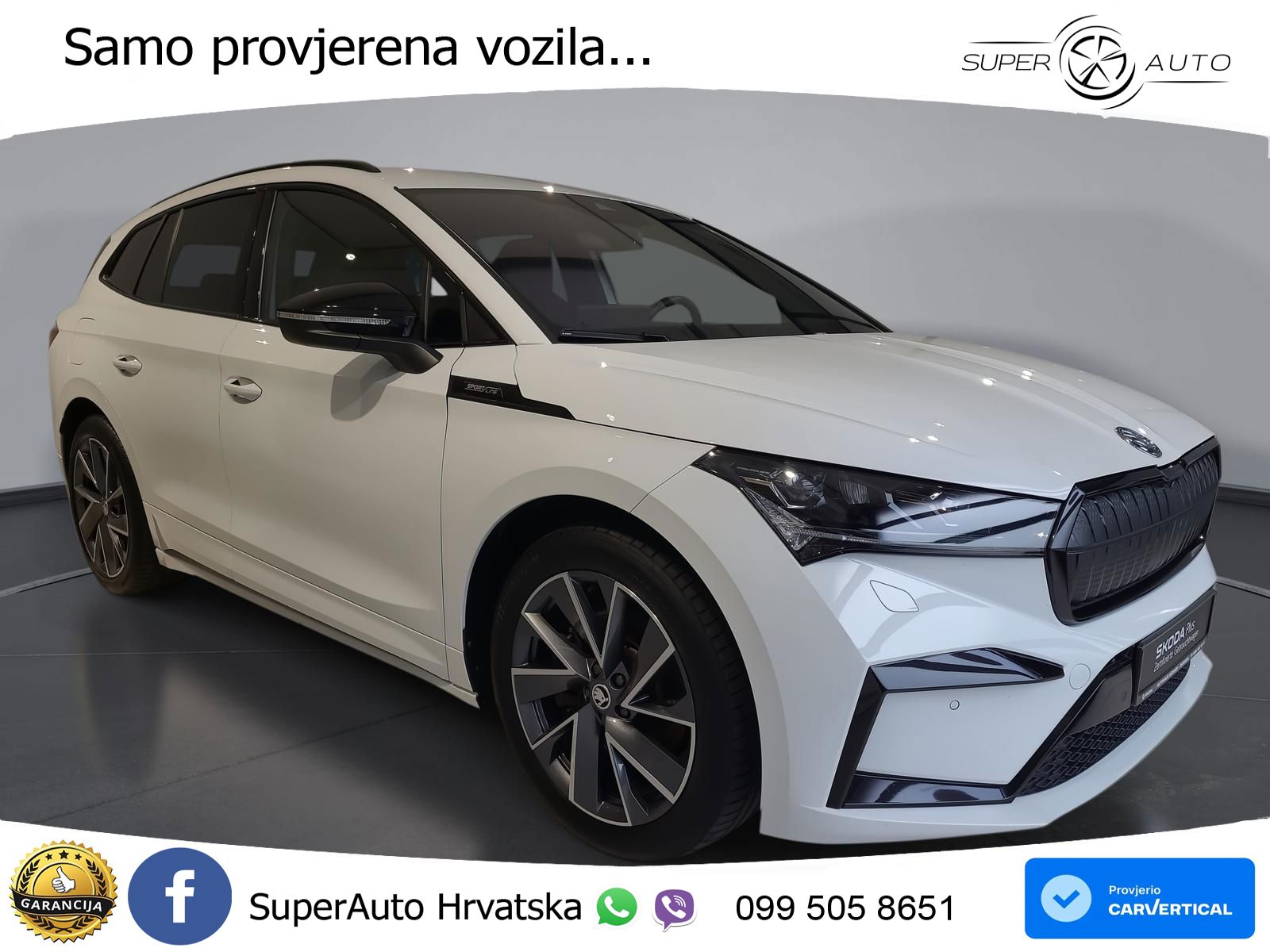 Škoda Enyaq iV 80x 82 kWh (265 KS) AWD SportLine LED+GR SJED+ACC