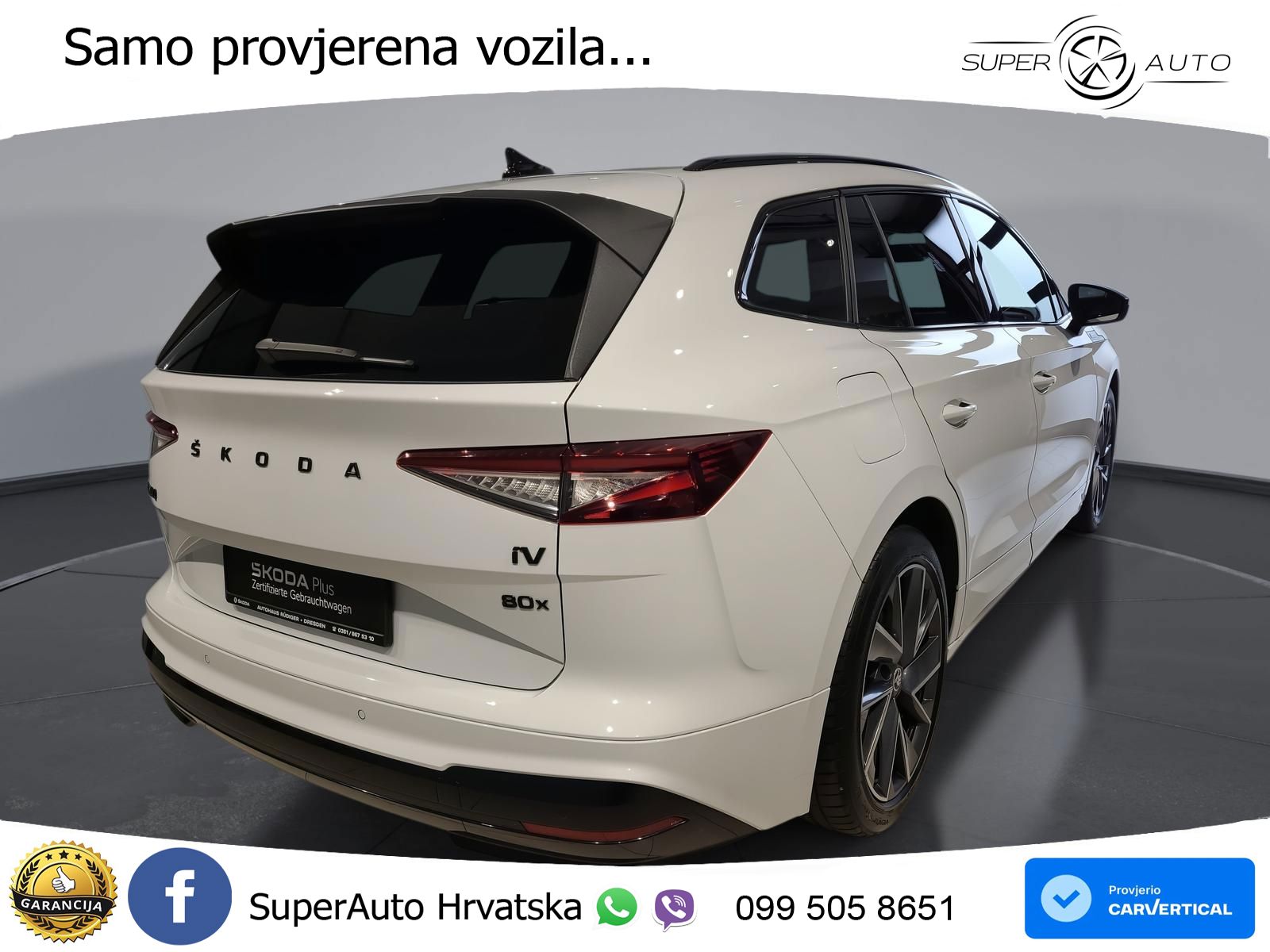 Škoda Enyaq iV 80x 82 kWh (265 KS) AWD SportLine LED+GR SJED+ACC