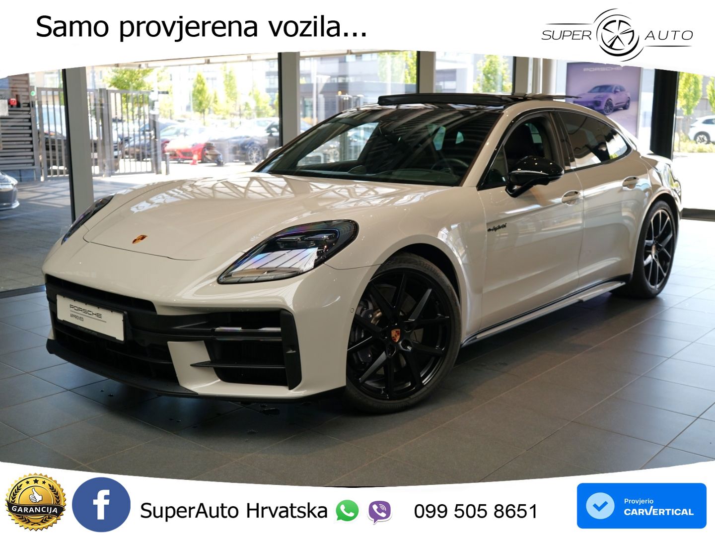 Porsche Panamera 4 2.9 V6 (470 KS) E-Hybrid PDK ACC+HEAD+4xGR SJED+360+PANO