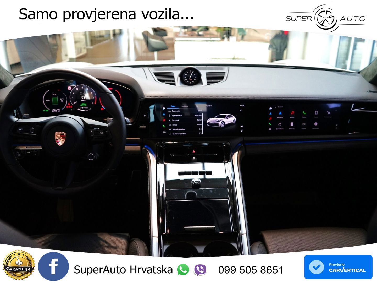 Porsche Panamera 4 2.9 V6 (470 KS) E-Hybrid PDK ACC+HEAD+4xGR SJED+360+PANO