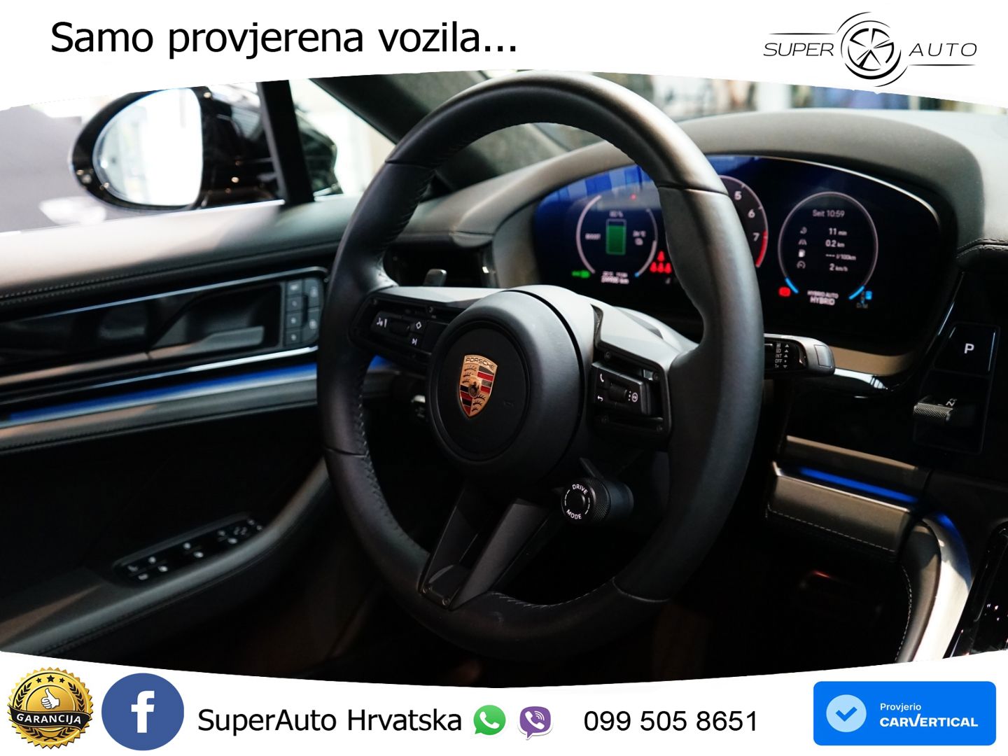 Porsche Panamera 4 2.9 V6 (470 KS) E-Hybrid PDK ACC+HEAD+4xGR SJED+360+PANO