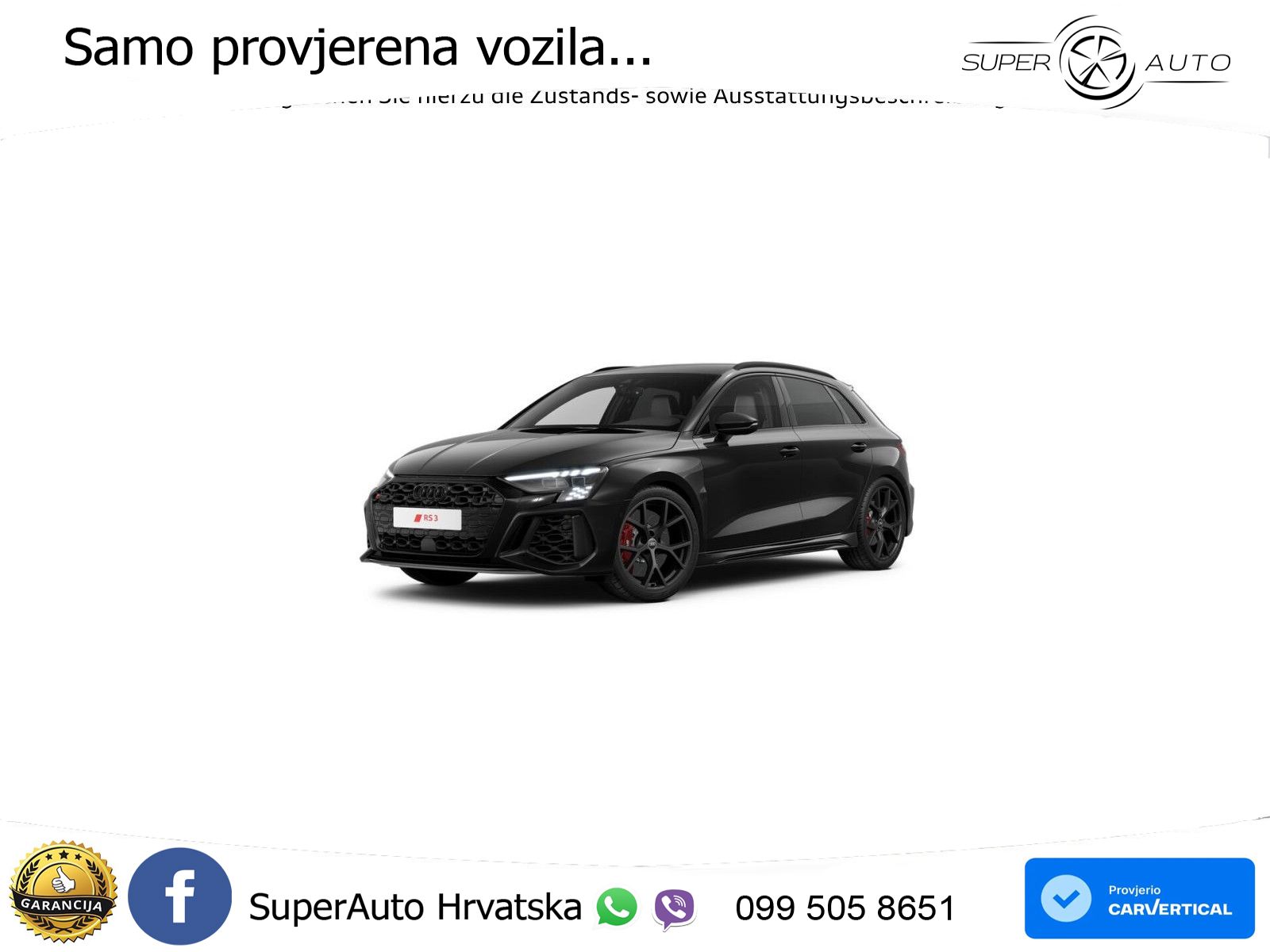 Audi RS3 Sportback 2.5 TFSI (400 KS) quattro S tronic LED+GR SJED+ACC