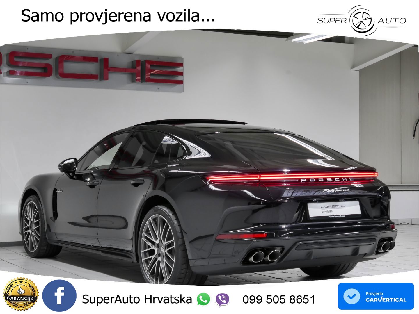 Porsche Panamera 4 2.9 V6 (470 KS) E-Hybrid PDK ZRAČNI+ACC+GR SJED+KAM+PANO