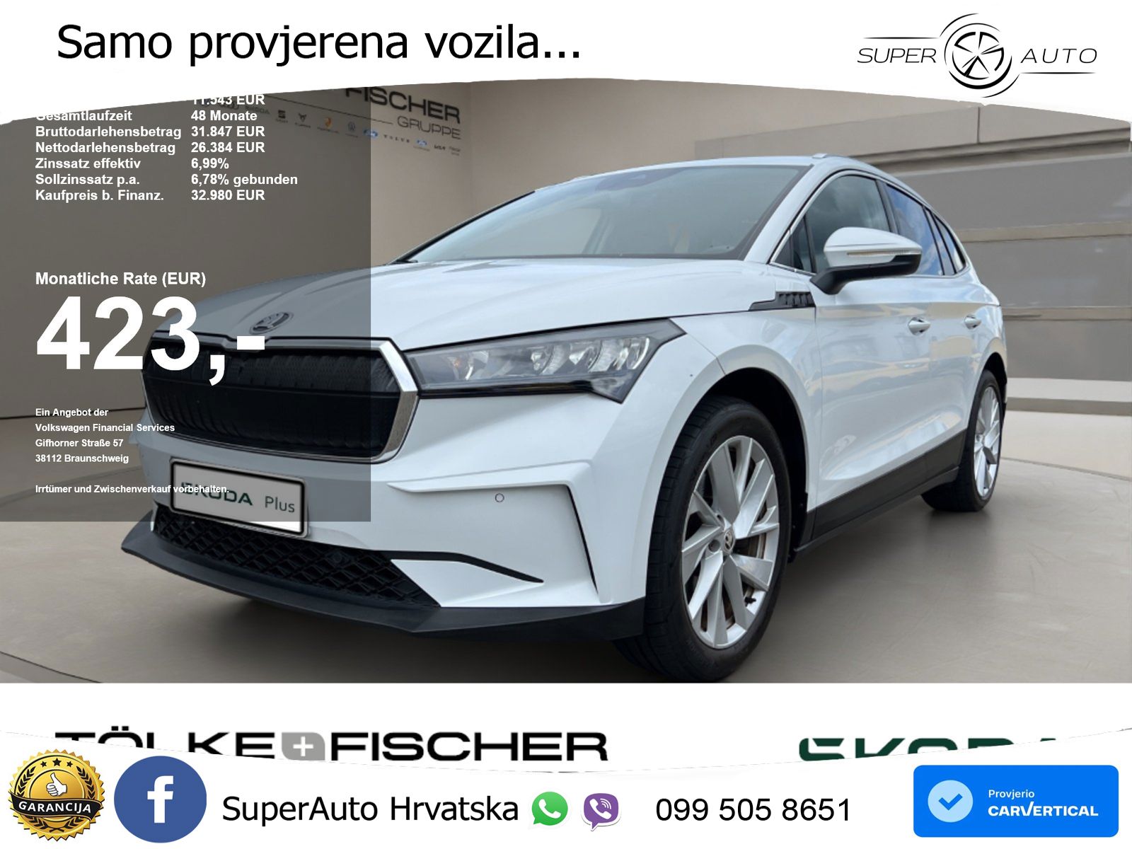 Škoda Enyaq iV 80 82 kWh (204 KS) LED+GR SJED+ACC