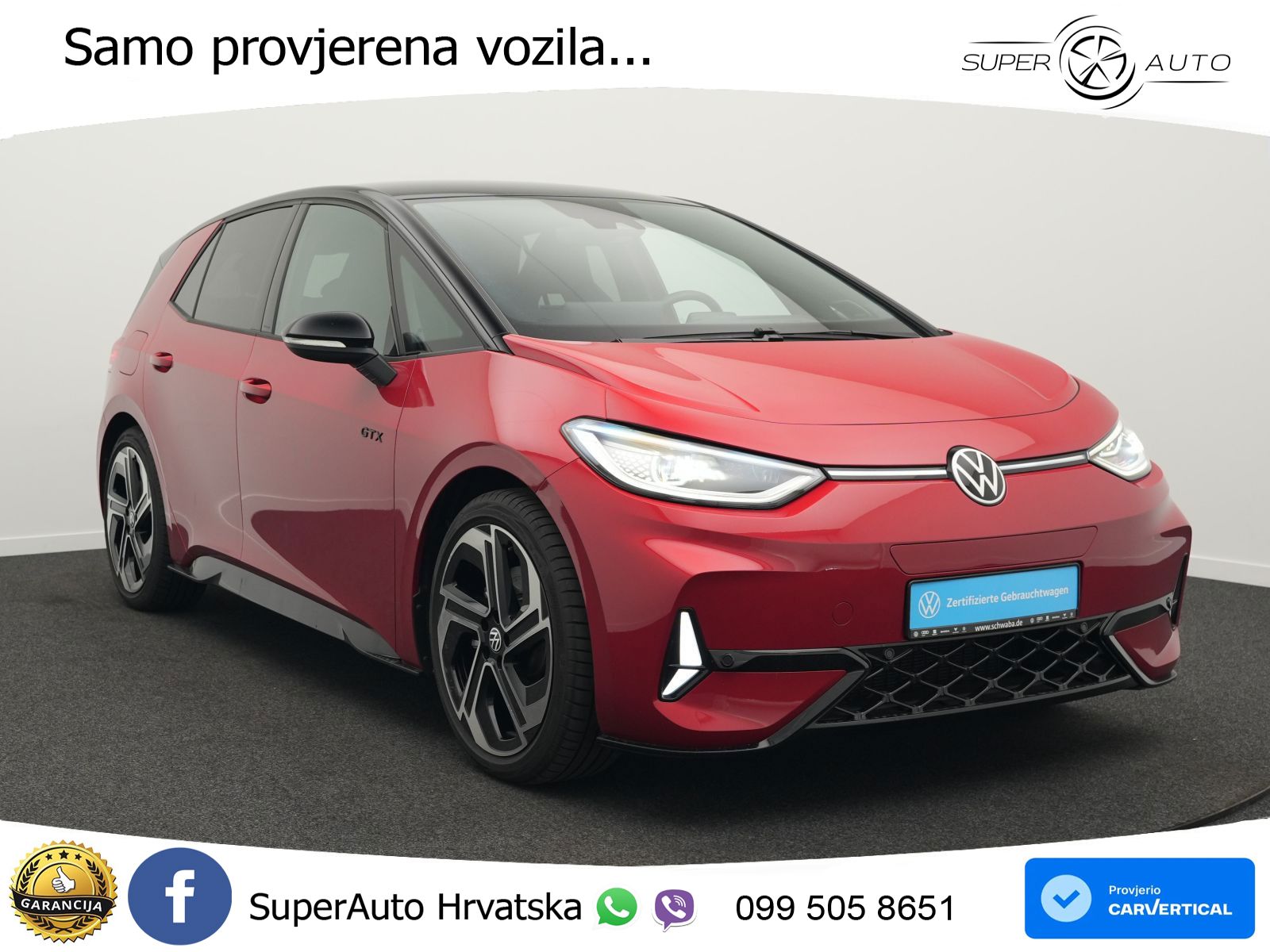 Volkswagen ID.3 GTX 84 kWh (286 KS) LED+GR SJED+ACC