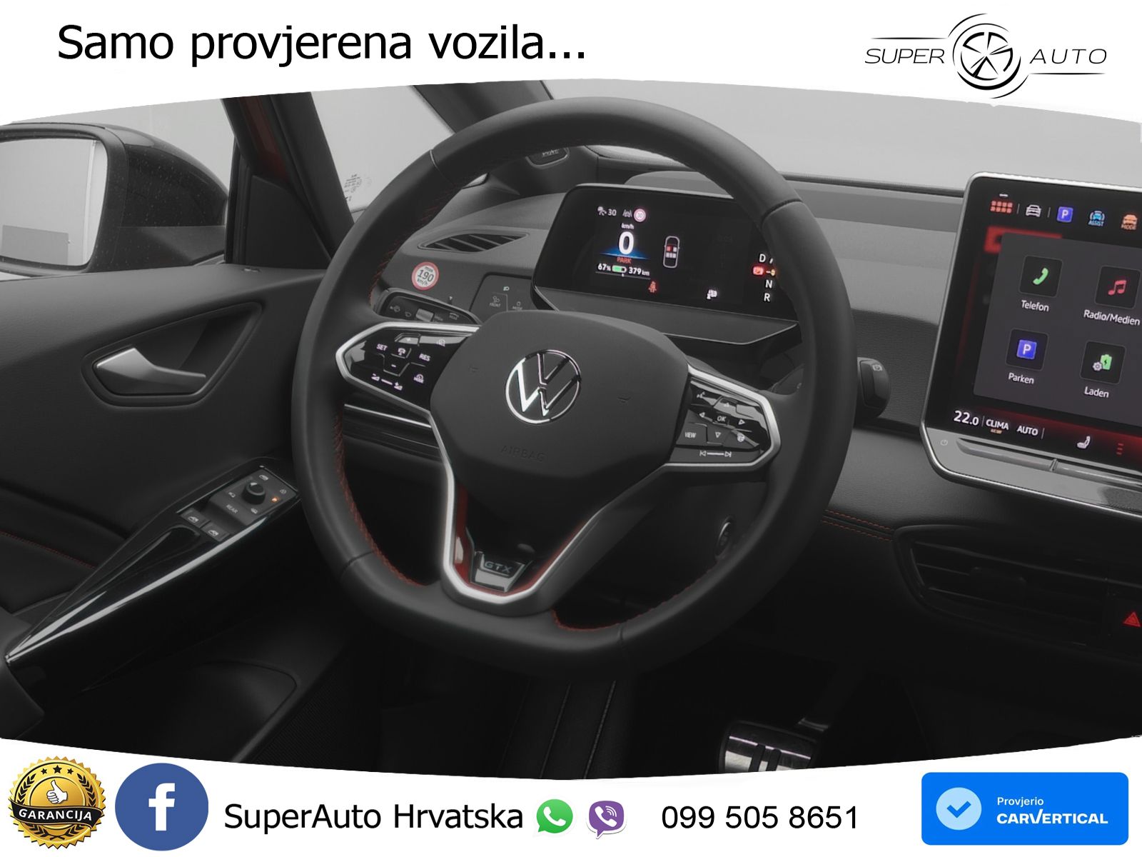 Volkswagen ID.3 GTX 84 kWh (286 KS) LED+GR SJED+ACC