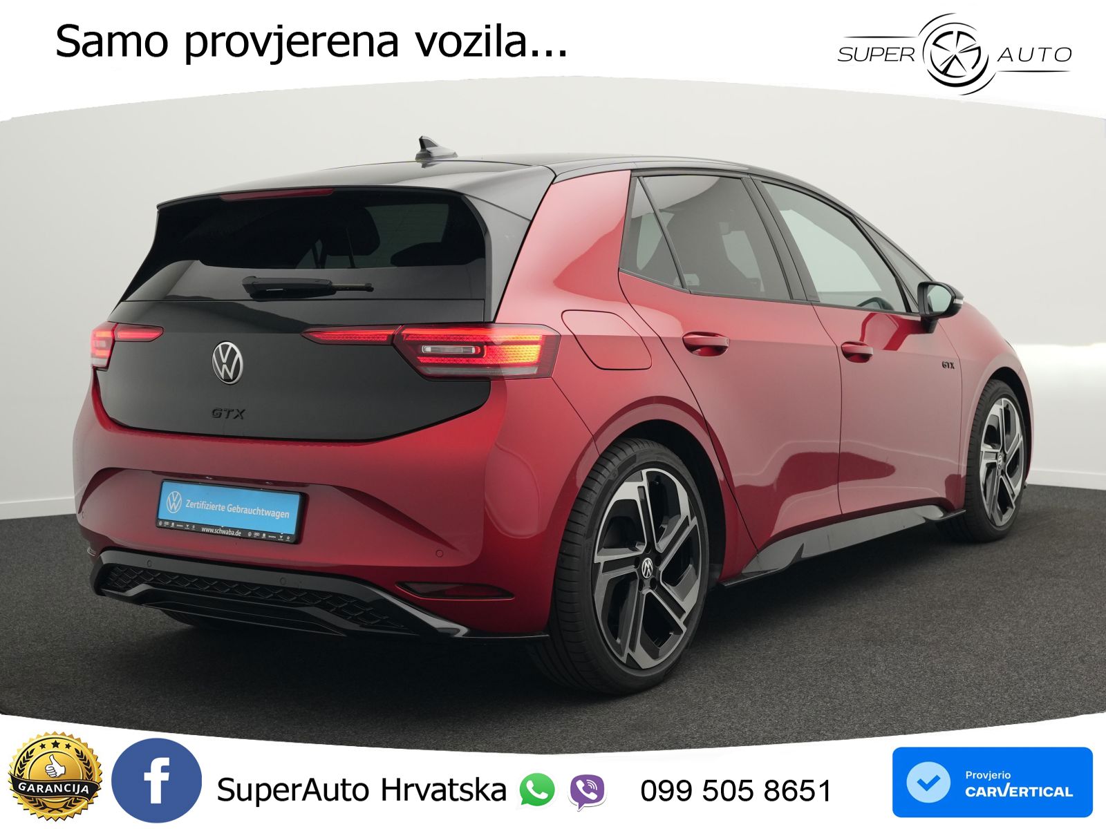 Volkswagen ID.3 GTX 84 kWh (286 KS) LED+GR SJED+ACC