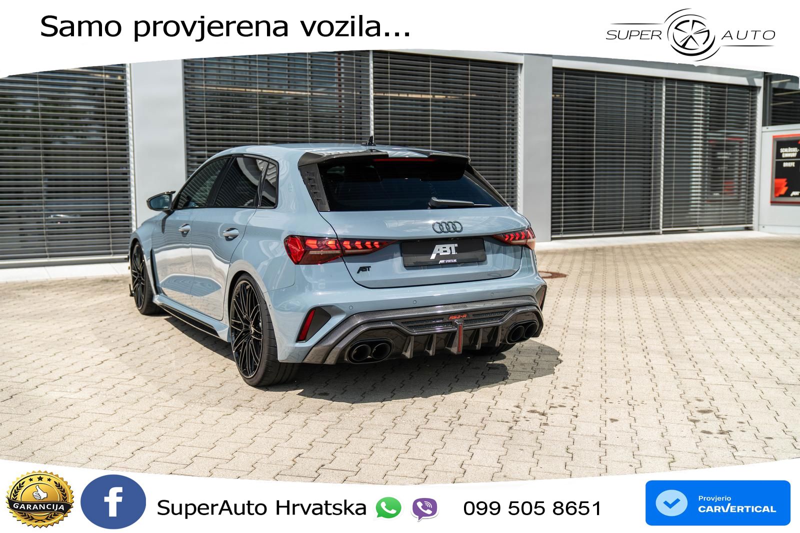 Audi RS3-R ABT Sportback 2.5 TFSI (510 KS) quattro S tronic LED+GR SJED+ACC