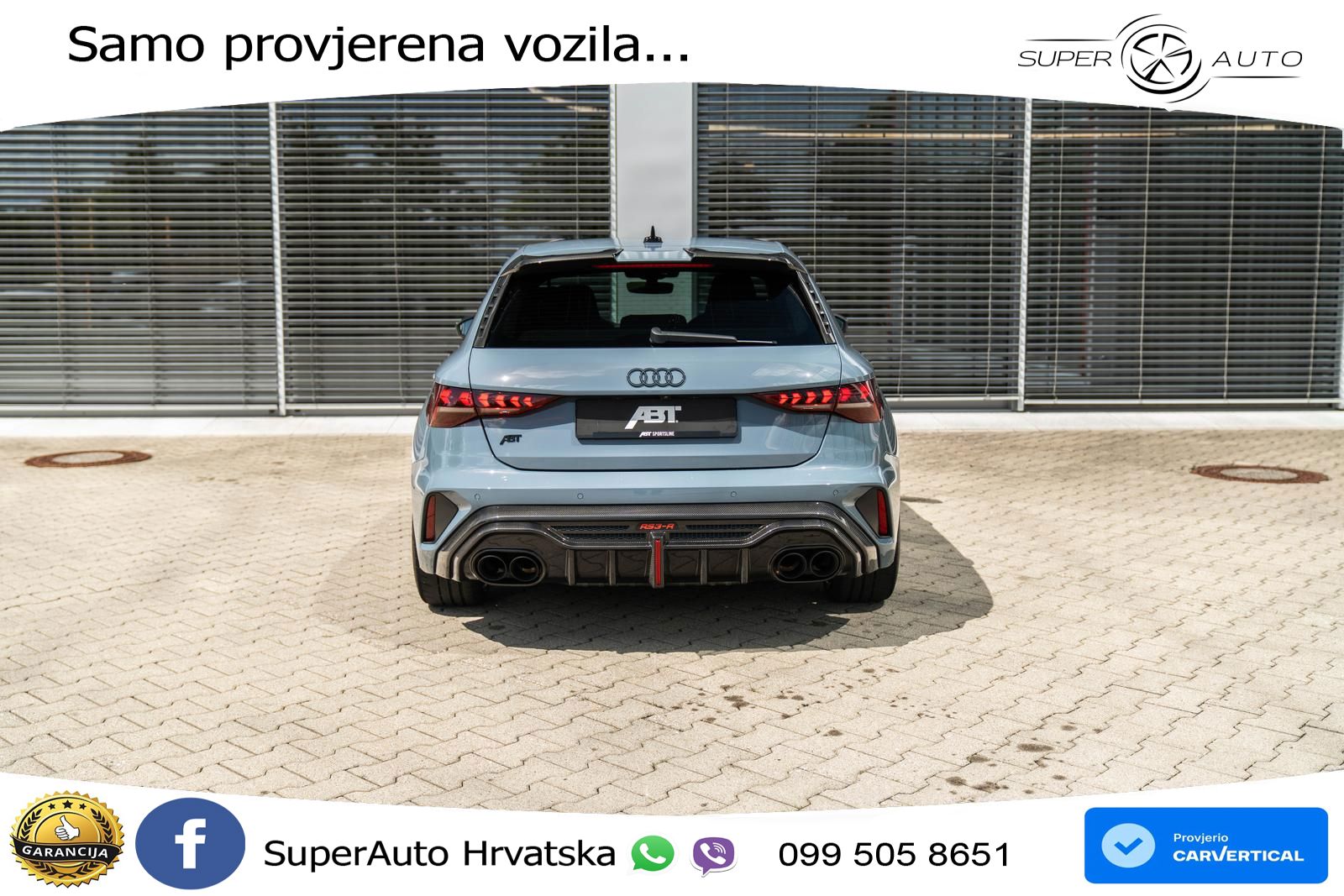 Audi RS3-R ABT Sportback 2.5 TFSI (510 KS) quattro S tronic LED+GR SJED+ACC