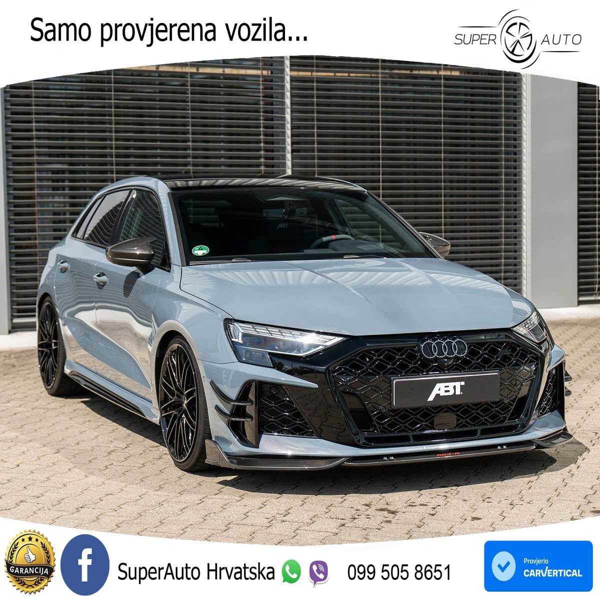 Audi RS3-R ABT Sportback 2.5 TFSI (510 KS) quattro S tronic LED+GR SJED+ACC
