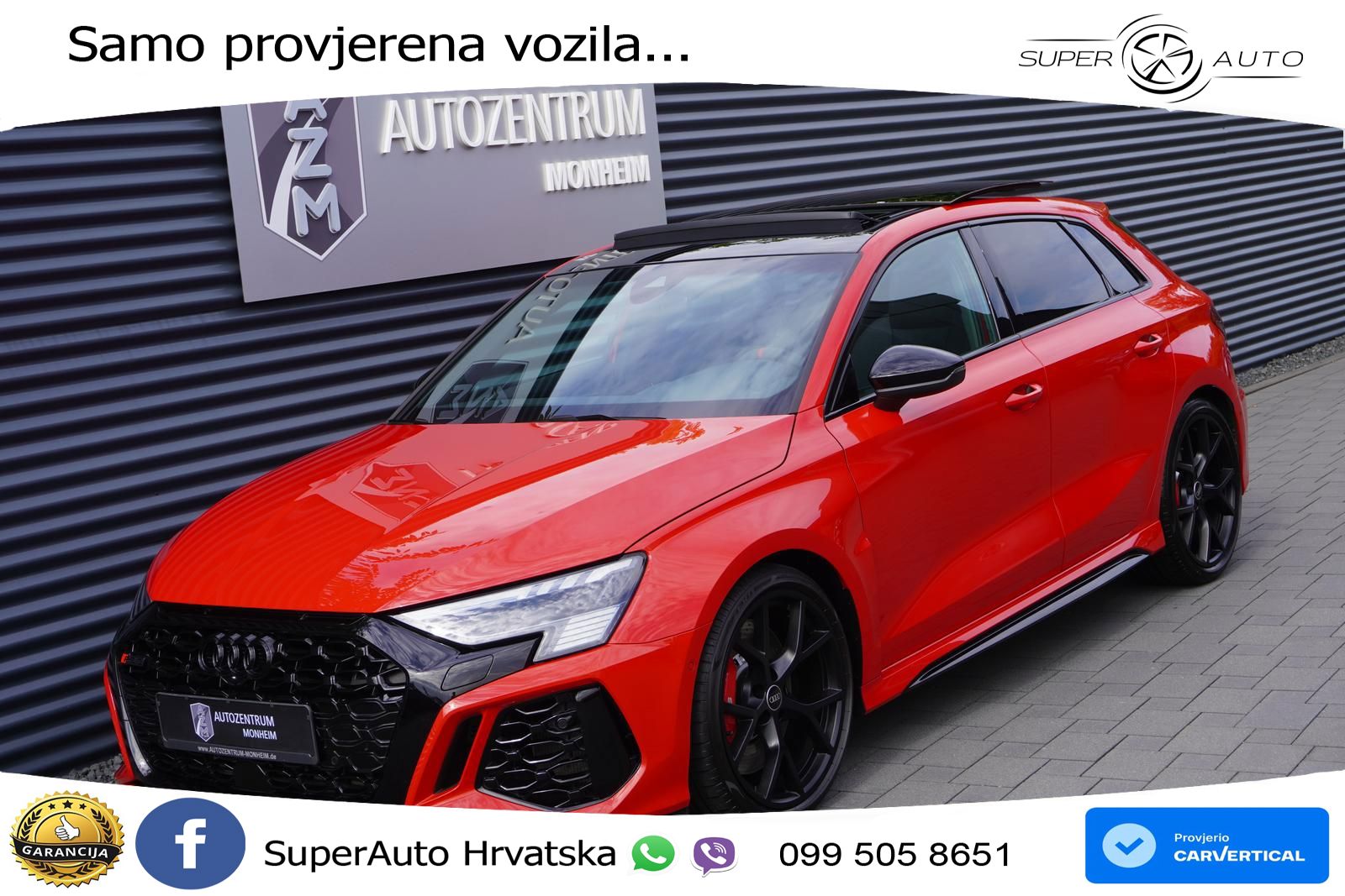 Audi RS3 Sportback 2.5 TFSI (400 KS) quattro S tronic