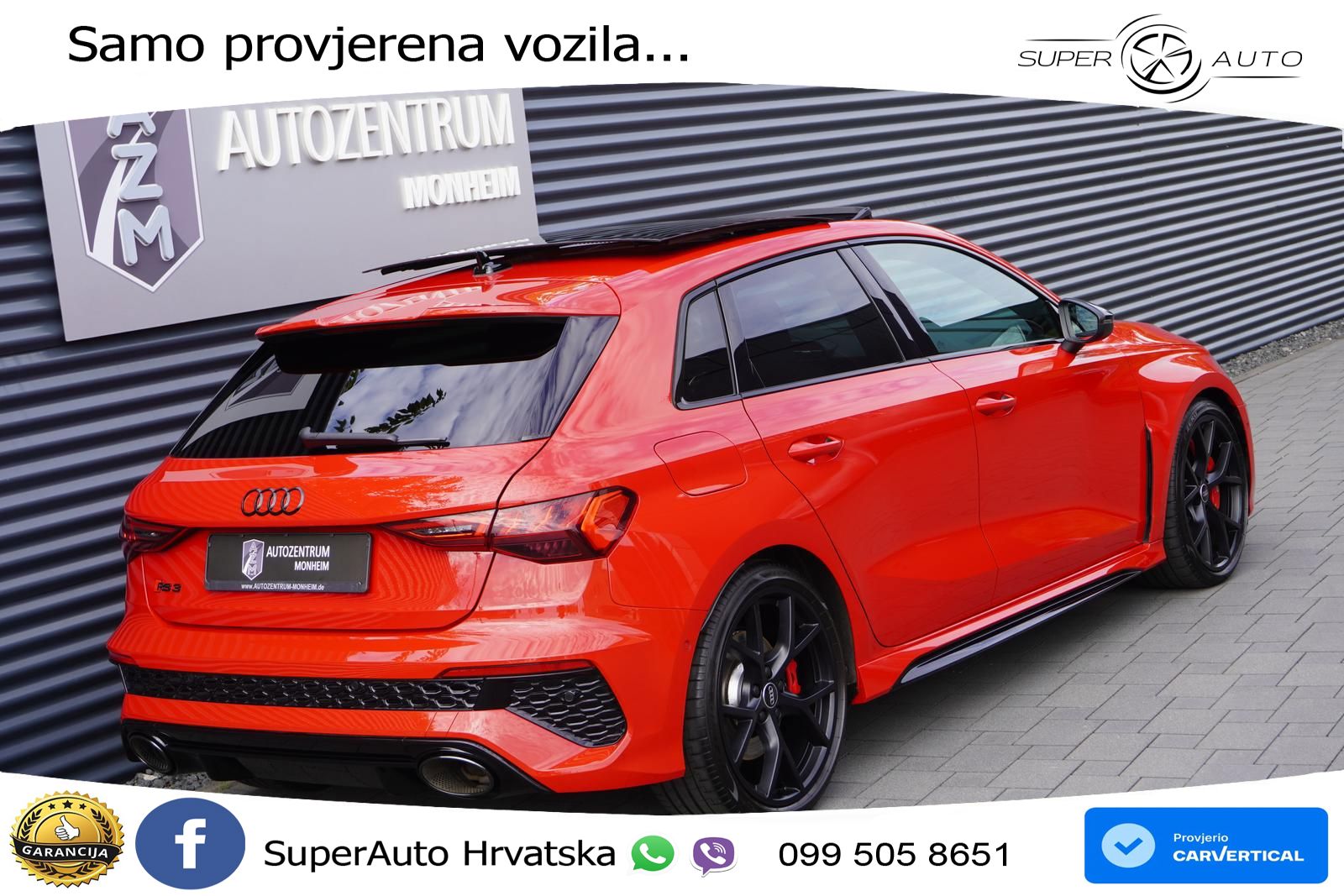 Audi RS3 Sportback 2.5 TFSI (400 KS) quattro S tronic