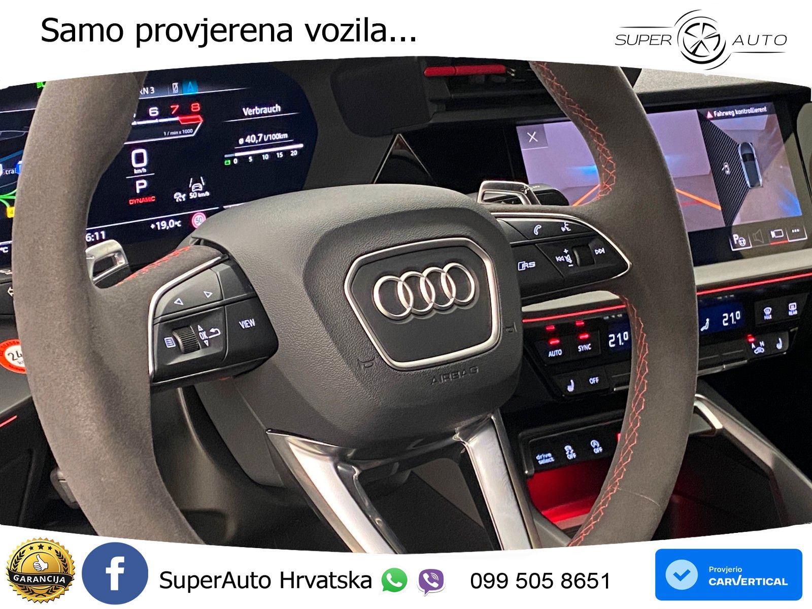 Audi RS3 Sportback 2.5 TFSI (400 KS) quattro S tronic LED+GR SJED+ACC