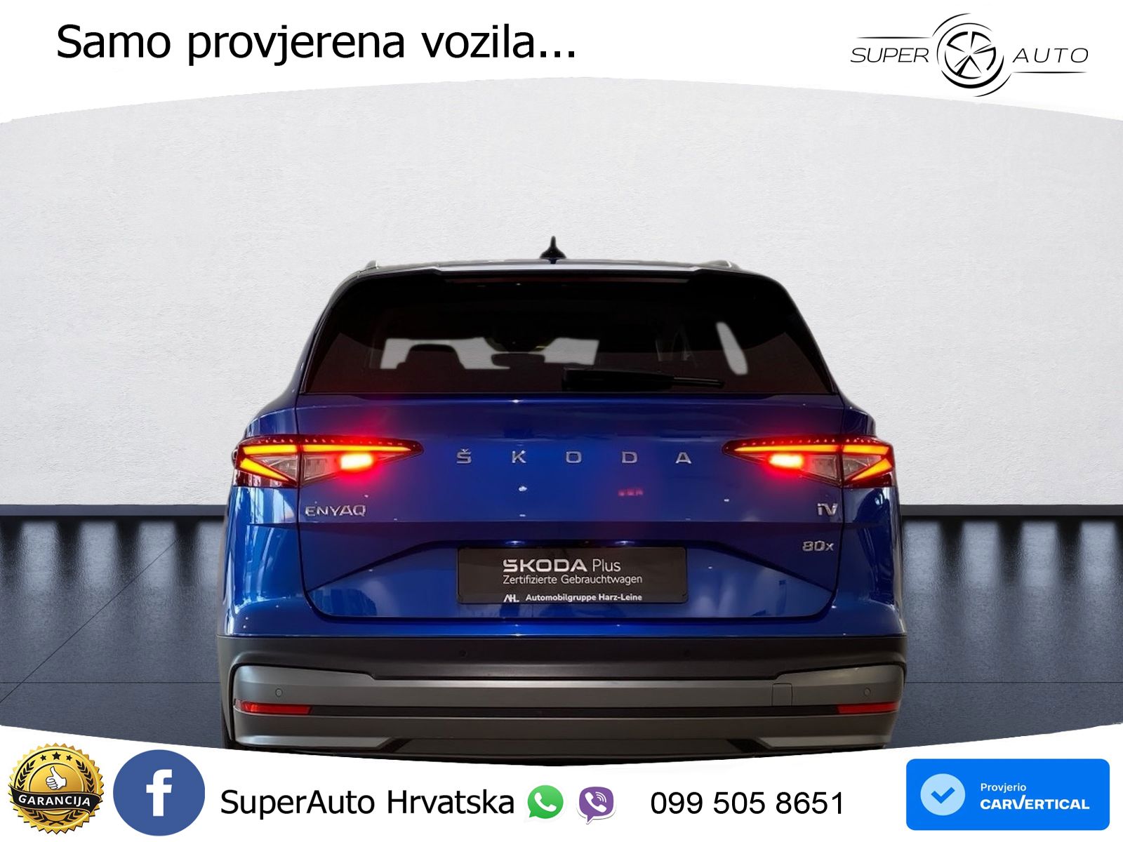 Škoda Enyaq iV 80x 82 kWh (265 KS) AWD LED+GR SJED+ACC