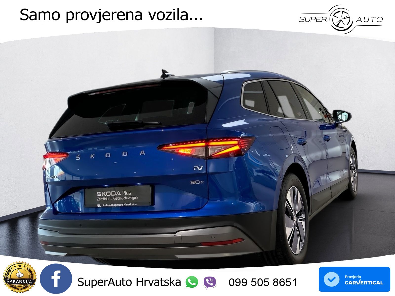 Škoda Enyaq iV 80x 82 kWh (265 KS) AWD LED+GR SJED+ACC