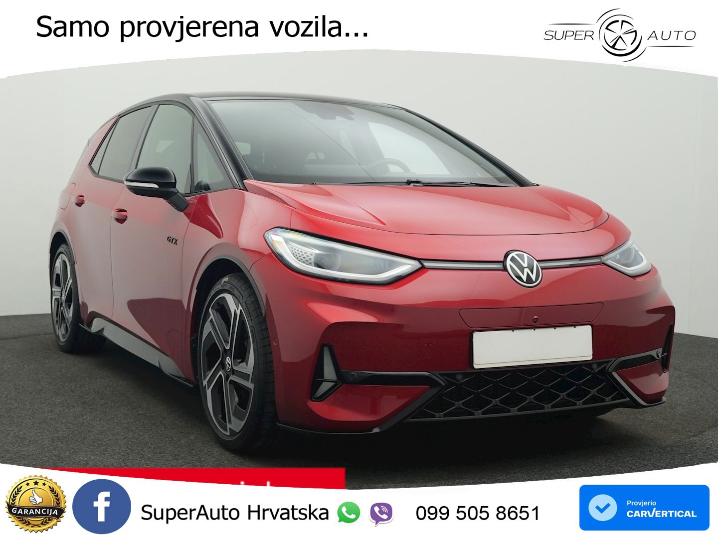 Volkswagen ID.3 GTX Performance 84 kWh (326 KS) LED+GR SJED+ACC