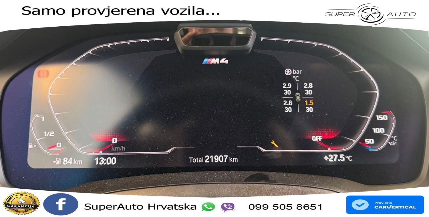 BMW M4 Competition 3.0 (510 KS) Steptronic LED+GR SJED+ACC