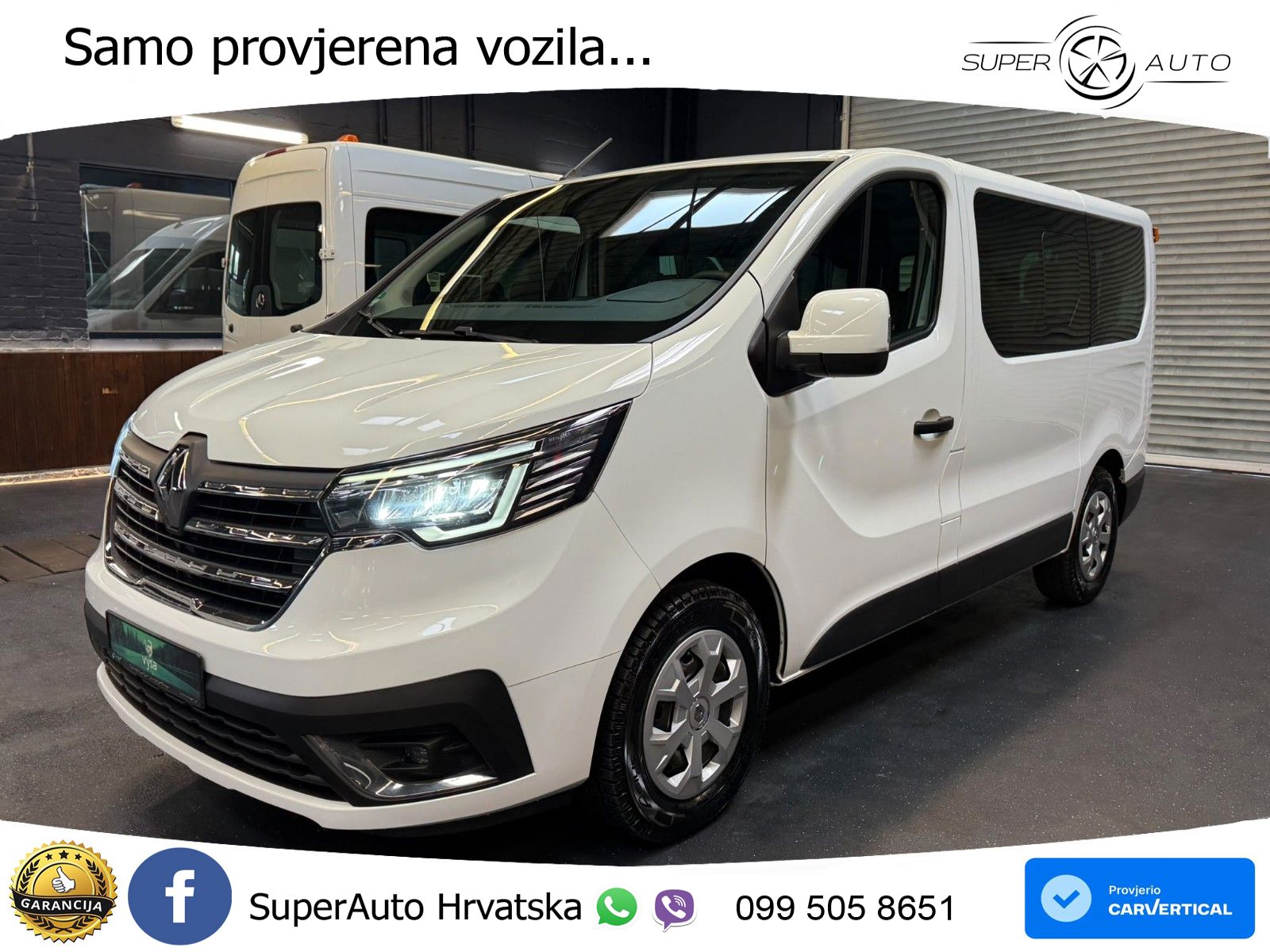 Renault Trafic Kombi L1H1 Life Style 8 Sjedala AC LED PDC