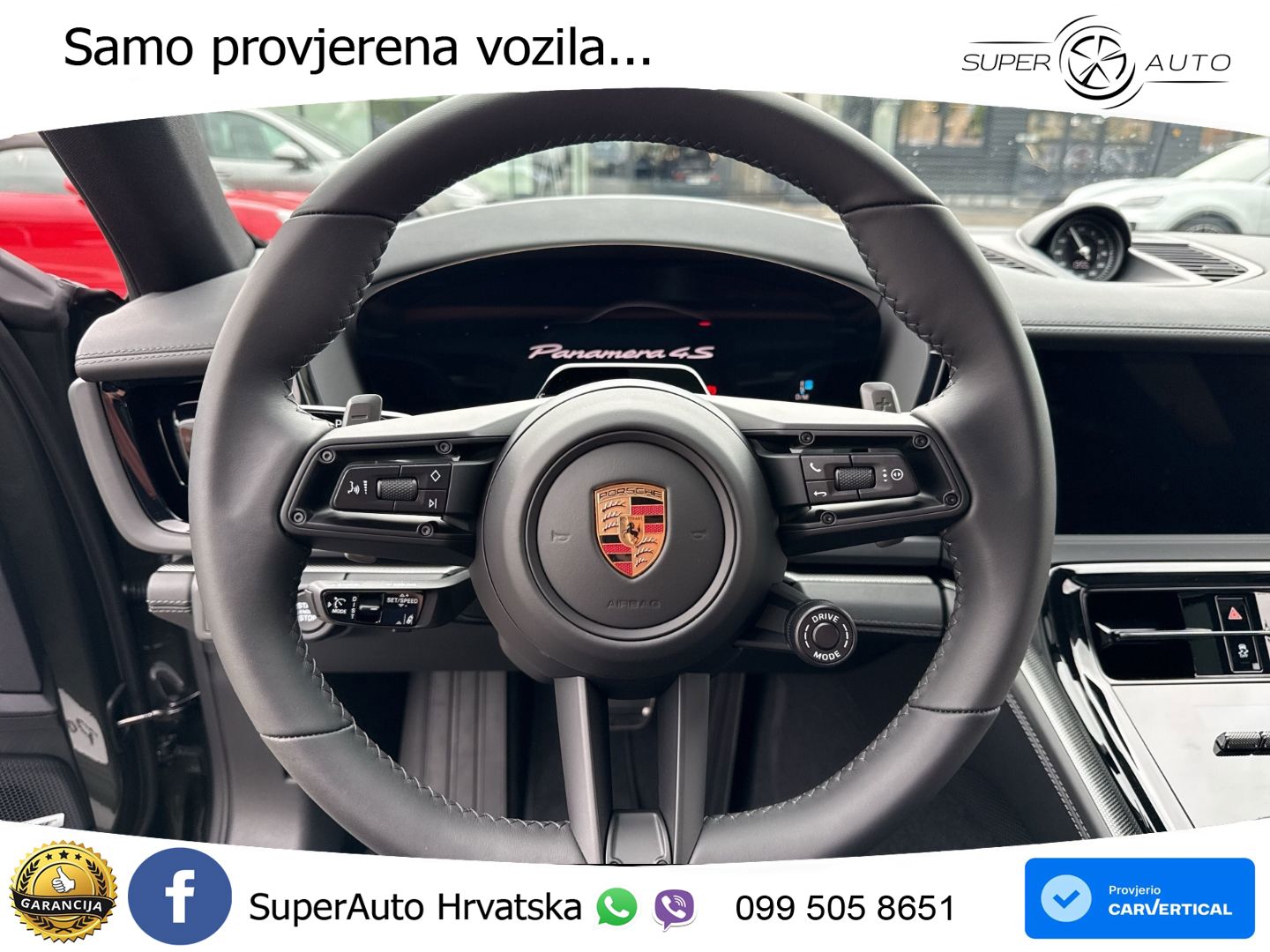 Porsche Panamera 4S 2.9 V6 (544 KS) E-Hybrid PDK ZRAČNI+ACC+GR SJED+KAM+PANO