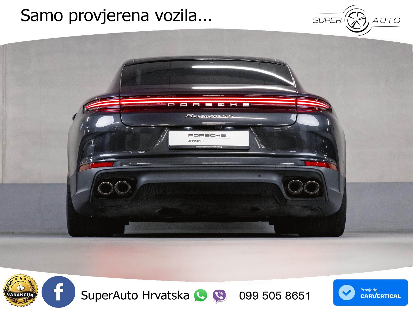 Porsche Panamera 4S 2.9 V6 (544 KS) E-Hybrid PDK ACC+HEAD+4xGR SJED+360+PANO