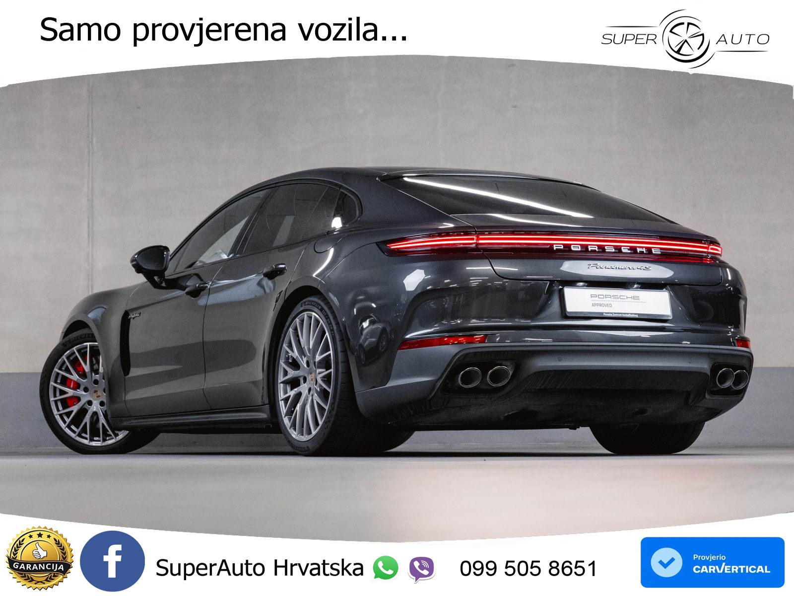 Porsche Panamera 4S 2.9 V6 (544 KS) E-Hybrid PDK ACC+HEAD+4xGR SJED+360+PANO