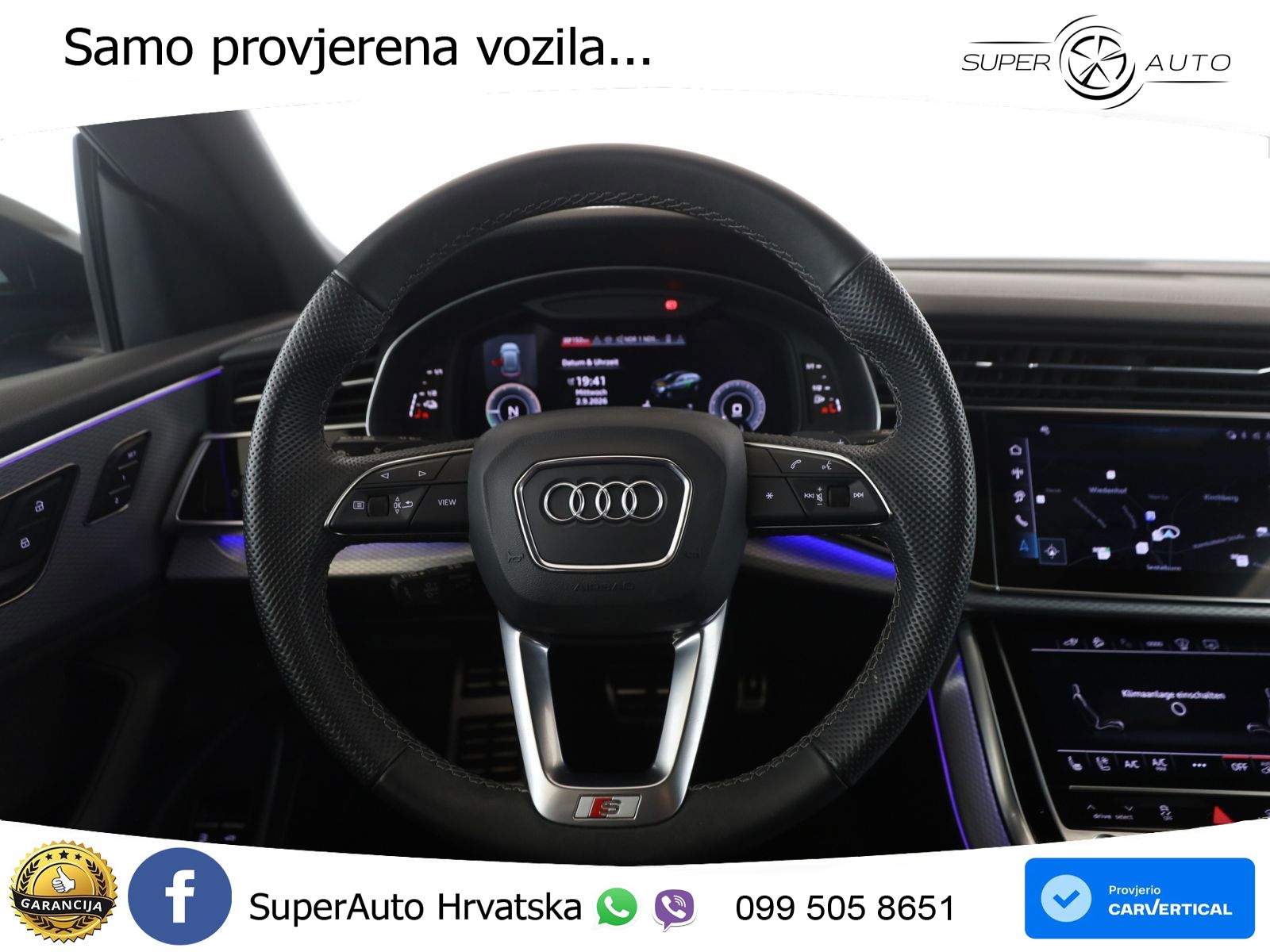 Audi Q8 55 TFSIe V6 (394 KS) quattro Tiptronic S line LED+GR SJED+ACC