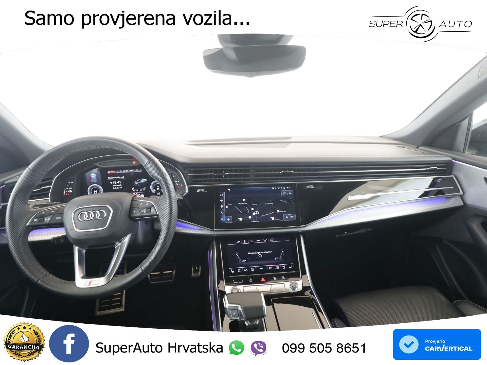 Audi Q8 55 TFSIe V6 (394 KS) quattro Tiptronic S line LED+GR SJED+ACC