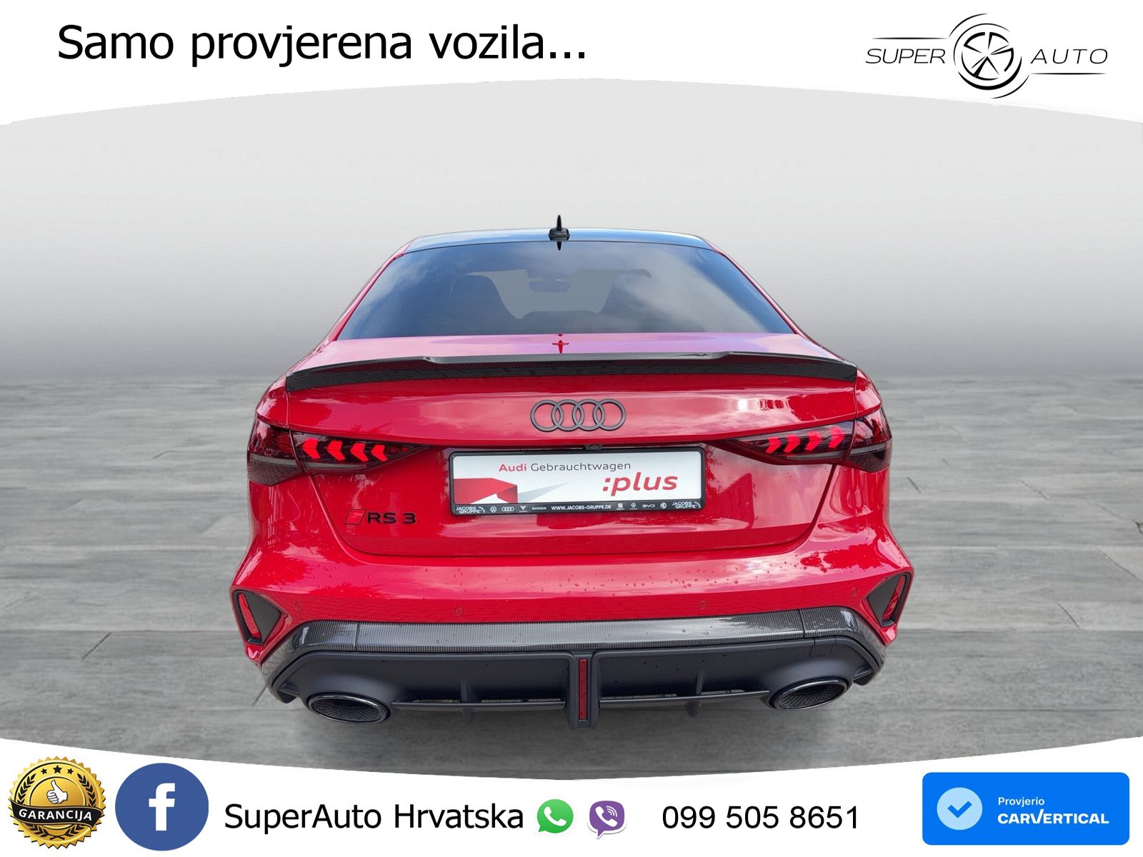 Audi RS3 Sedan 2.5 TFSI (400 KS) quattro S tronic LED+GR SJED+ACC