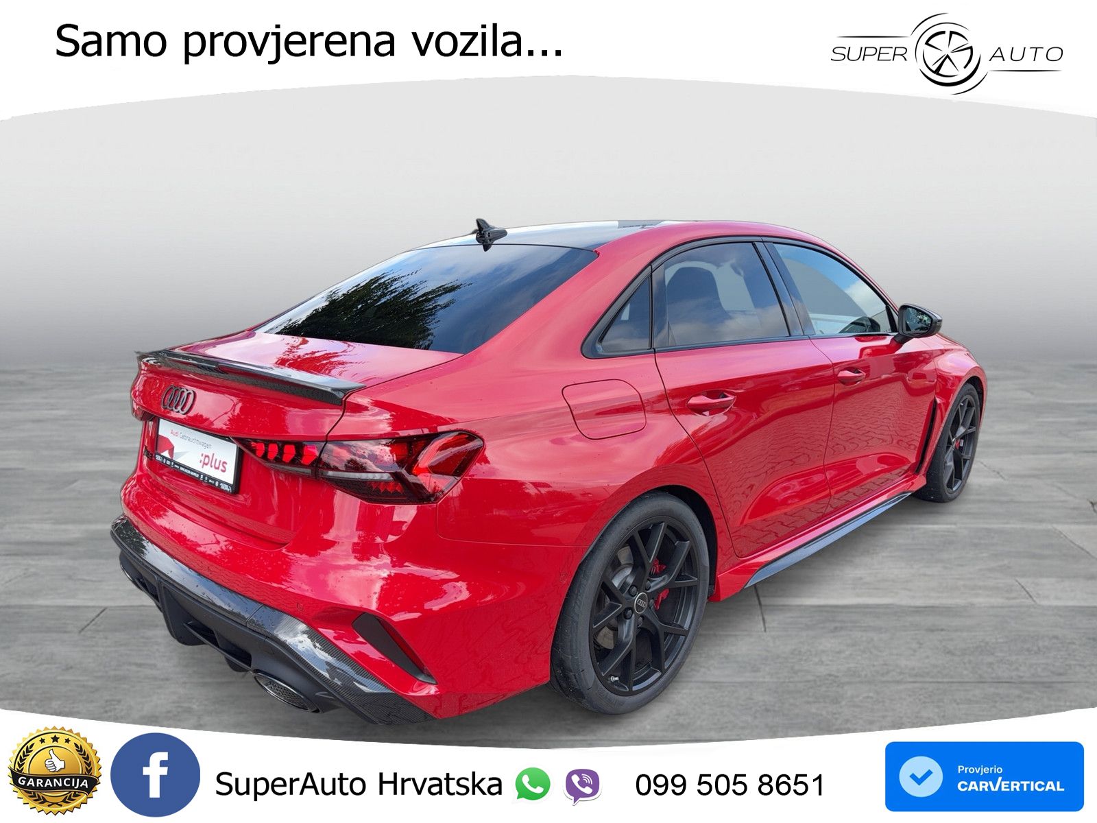 Audi RS3 Sedan 2.5 TFSI (400 KS) quattro S tronic LED+GR SJED+ACC