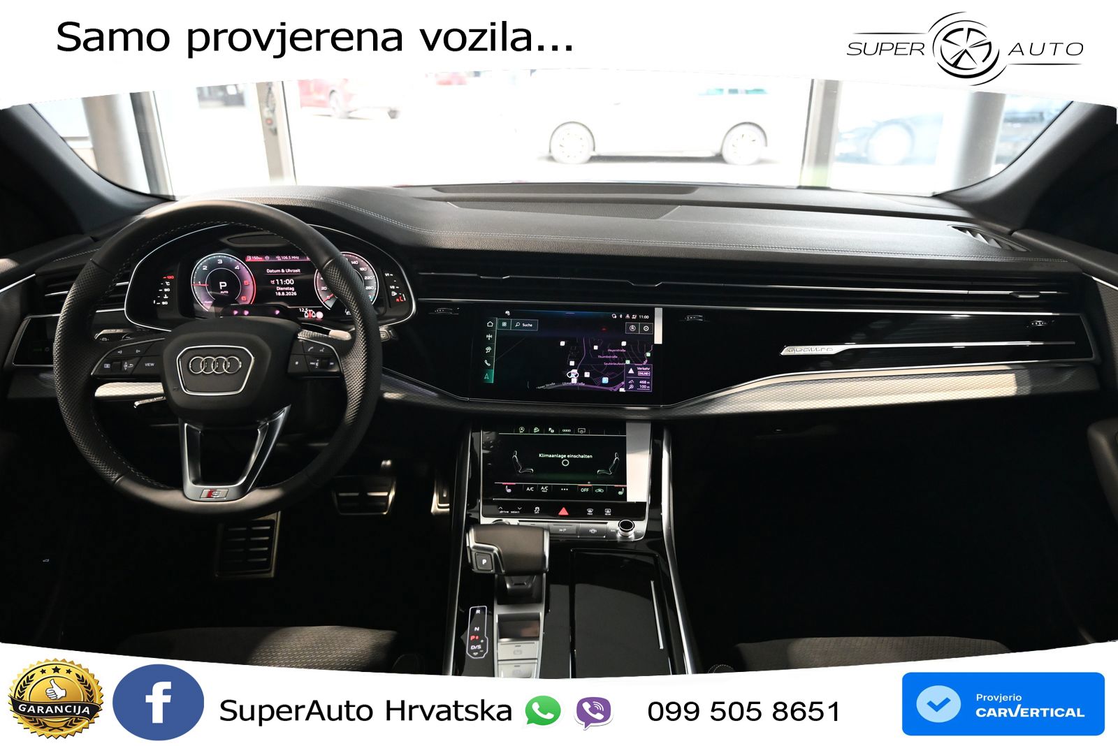 Audi Q8 50 TDI V6 (286 KS) quattro Tiptronic S line LED+GR SJED+ACC