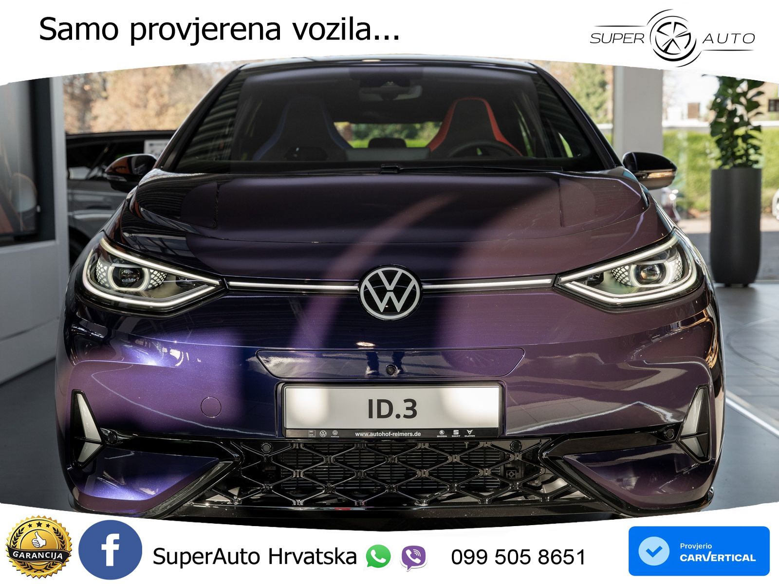 Volkswagen ID.3 GTX Performance 84 kWh (326 KS) LED+GR SJED+ACC