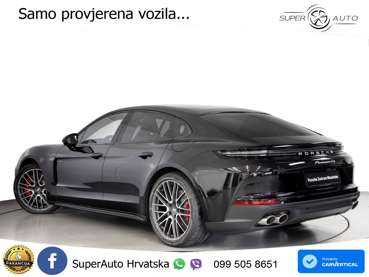 Porsche Panamera 4S 2.9 V6 (544 KS) E-Hybrid PDK ZRAČNI+ACC+GR SJED+KAM+PANO