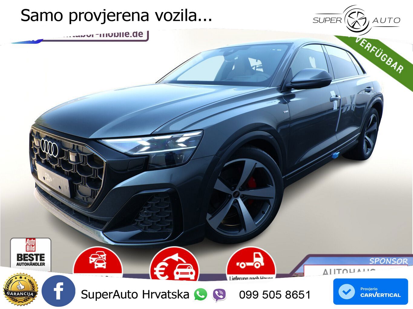 Audi Q8 50 TDI V6 (286 KS) quattro Tiptronic LED+GR SJED+ACC
