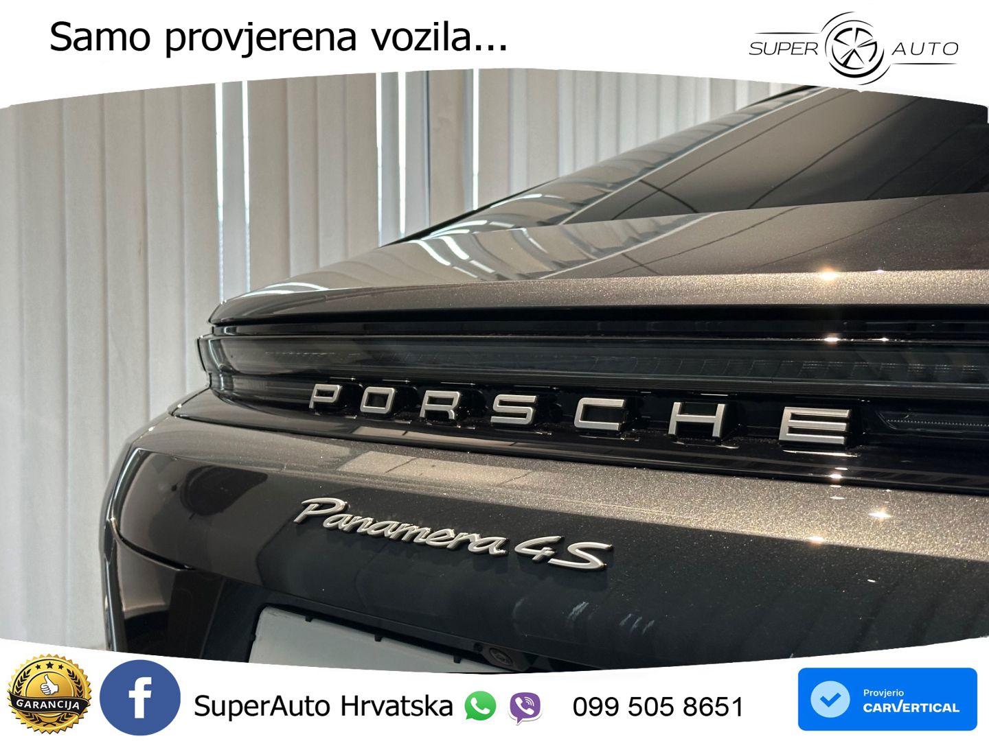 Porsche Panamera 4S 2.9 V6 (544 KS) E-Hybrid PDK ZRAČNI+ACC+GR SJED+KAM+PANO