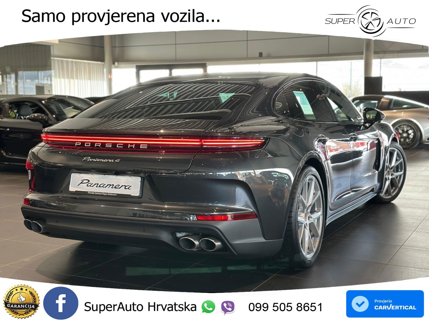 Porsche Panamera 4S 2.9 V6 (544 KS) E-Hybrid PDK ZRAČNI+ACC+GR SJED+KAM+PANO
