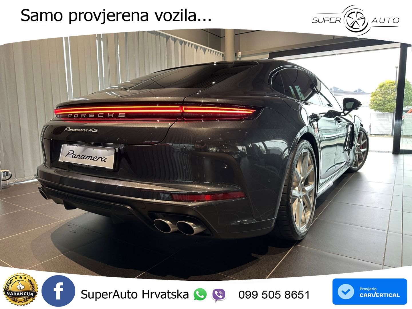 Porsche Panamera 4S 2.9 V6 (544 KS) E-Hybrid PDK ZRAČNI+ACC+GR SJED+KAM+PANO