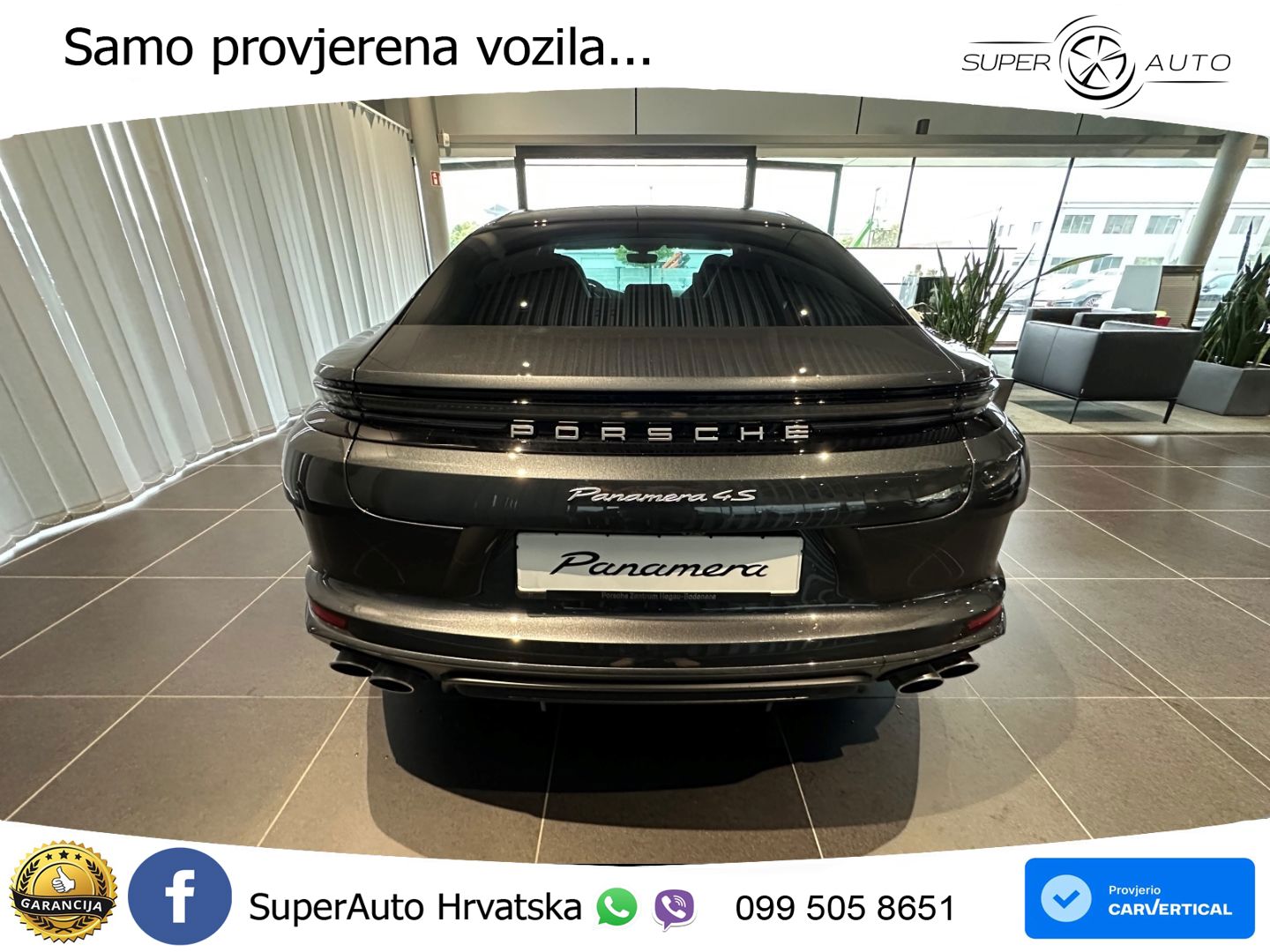 Porsche Panamera 4S 2.9 V6 (544 KS) E-Hybrid PDK ZRAČNI+ACC+GR SJED+KAM+PANO