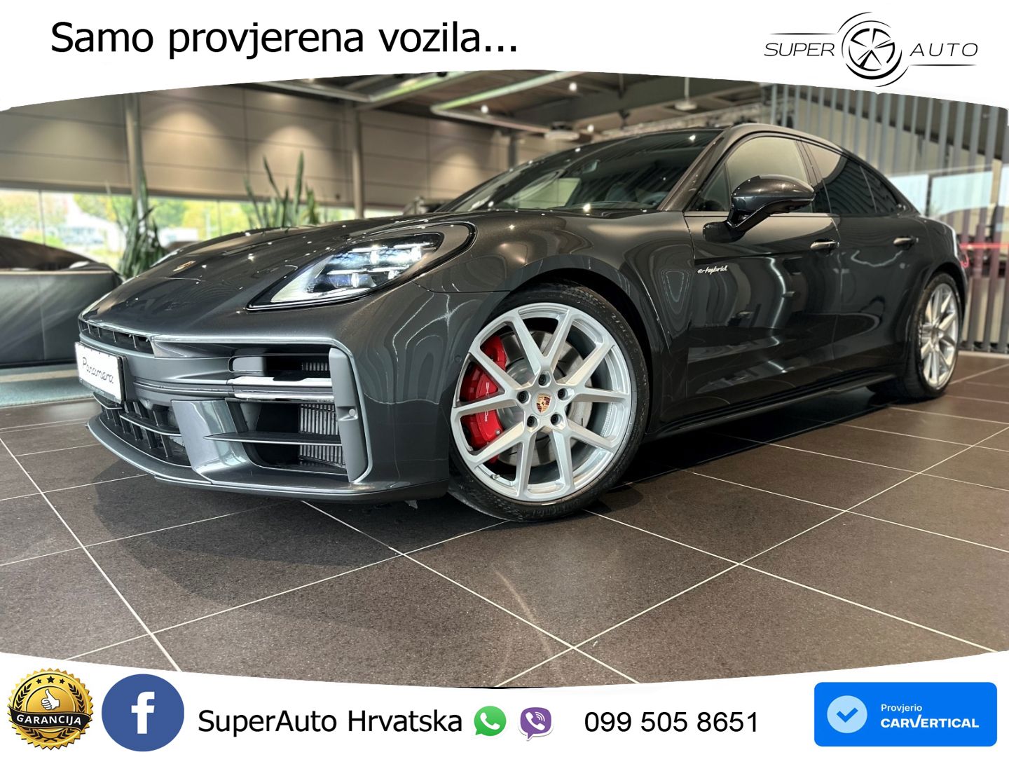 Porsche Panamera 4S 2.9 V6 (544 KS) E-Hybrid PDK ZRAČNI+ACC+GR SJED+KAM+PANO