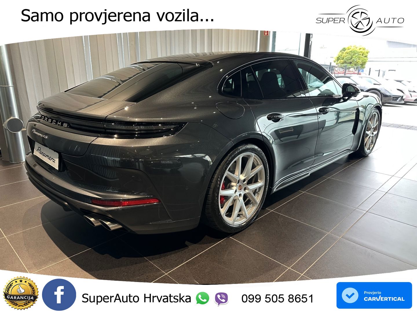Porsche Panamera 4S 2.9 V6 (544 KS) E-Hybrid PDK ZRAČNI+ACC+GR SJED+KAM+PANO
