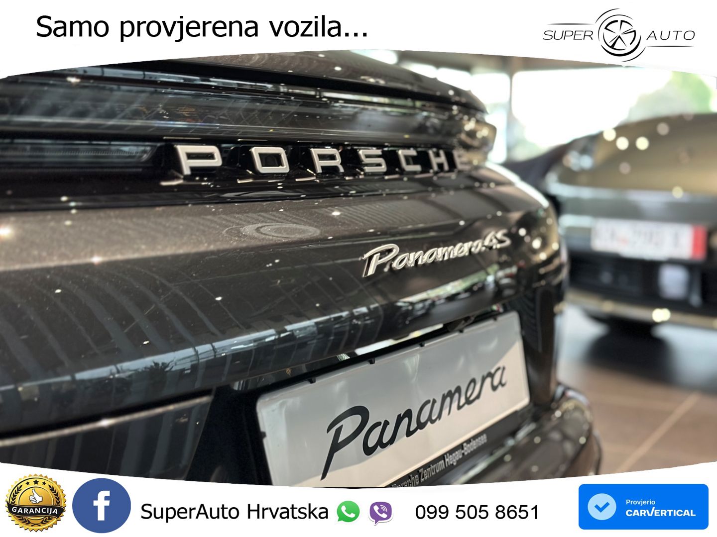 Porsche Panamera 4S 2.9 V6 (544 KS) E-Hybrid PDK ZRAČNI+ACC+GR SJED+KAM+PANO