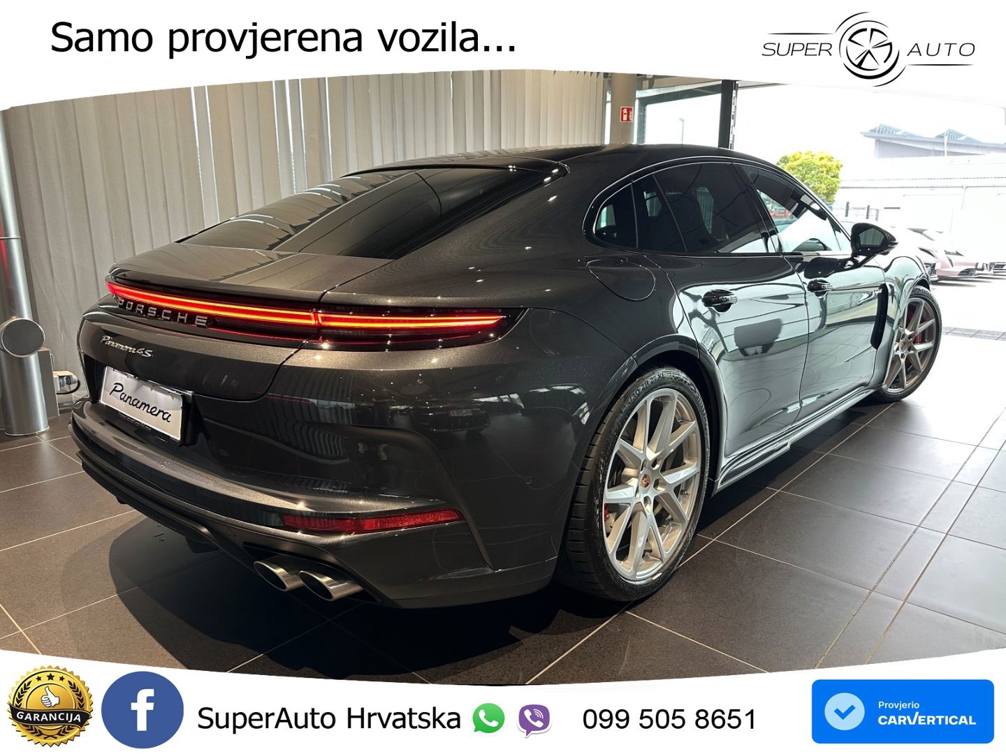 Porsche Panamera 4S 2.9 V6 (544 KS) E-Hybrid PDK ZRAČNI+ACC+GR SJED+KAM+PANO