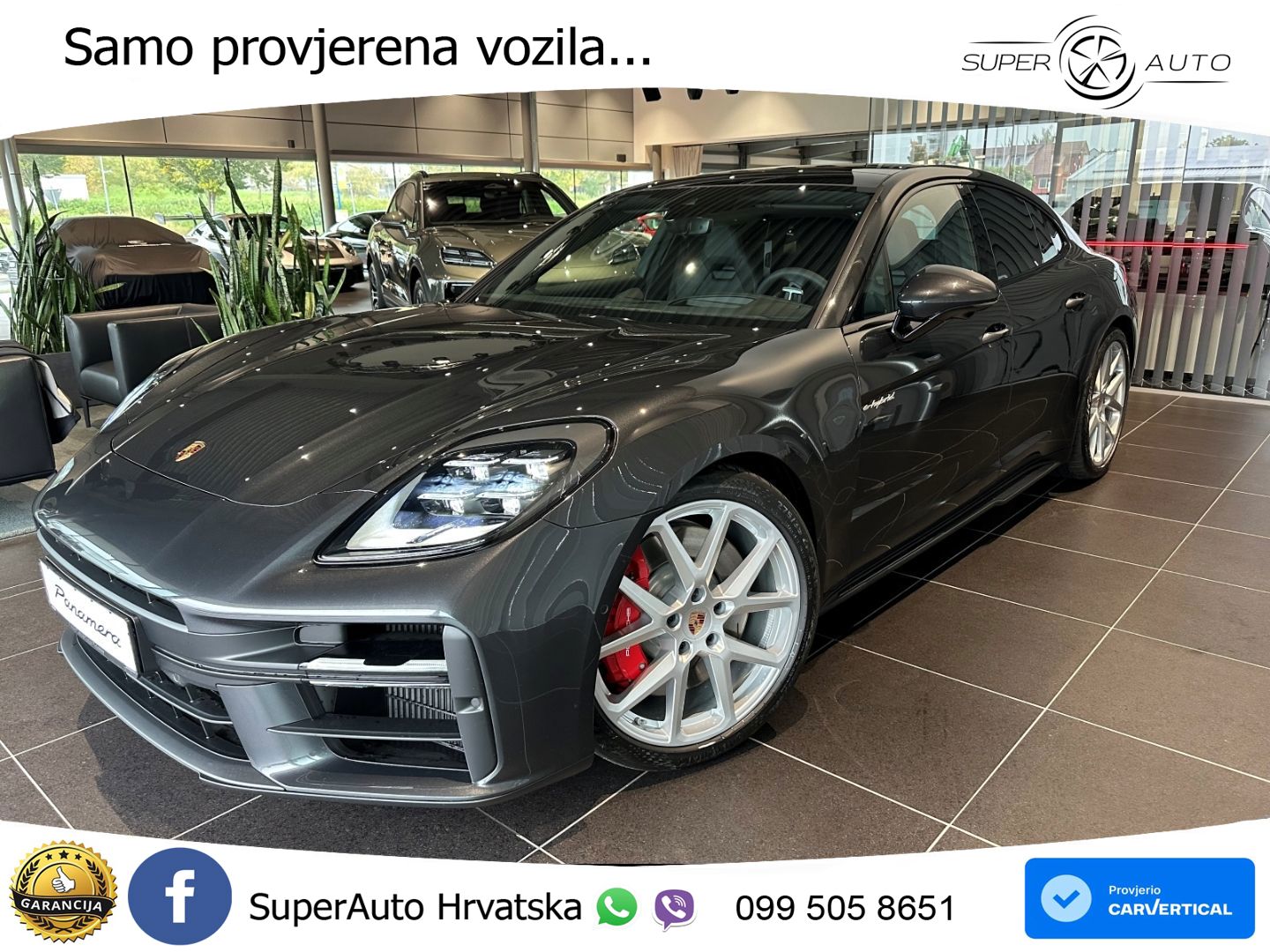 Porsche Panamera 4S 2.9 V6 (544 KS) E-Hybrid PDK ZRAČNI+ACC+GR SJED+KAM+PANO