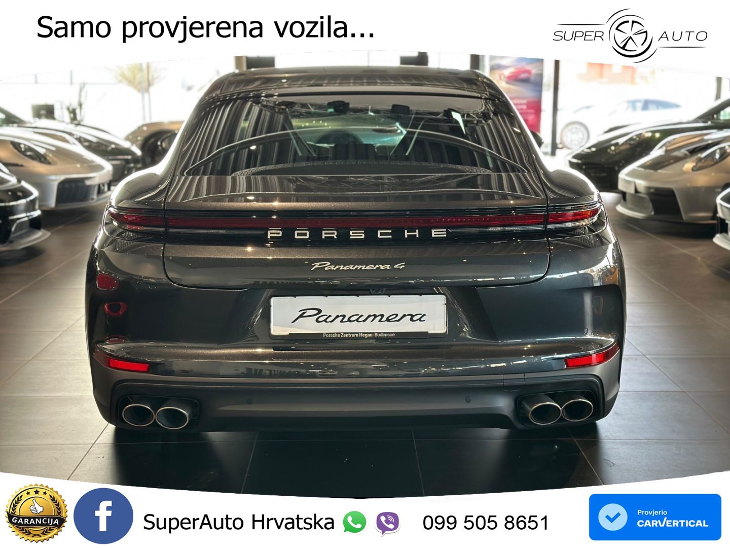 Porsche Panamera 4S 2.9 V6 (544 KS) E-Hybrid PDK ZRAČNI+ACC+GR SJED+KAM+PANO