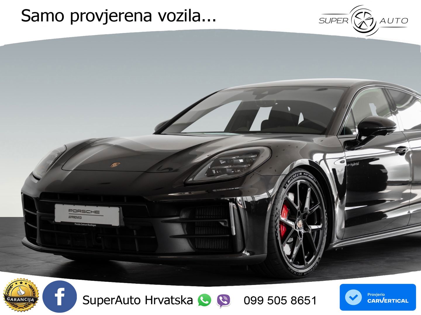 Porsche Panamera 4S 2.9 V6 (544 KS) E-Hybrid PDK ZRAČNI+ACC+GR SJED+KAM