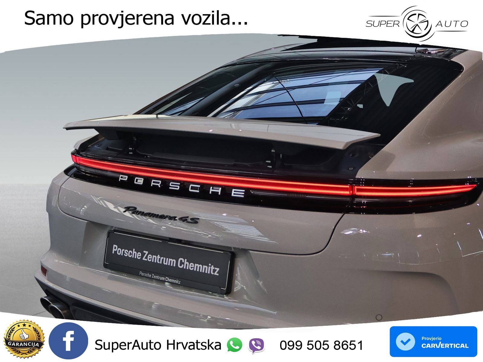 Porsche Panamera 4S 2.9 V6 (544 KS) E-Hybrid PDK ACC+HEAD+4xGR SJED+360+PANO