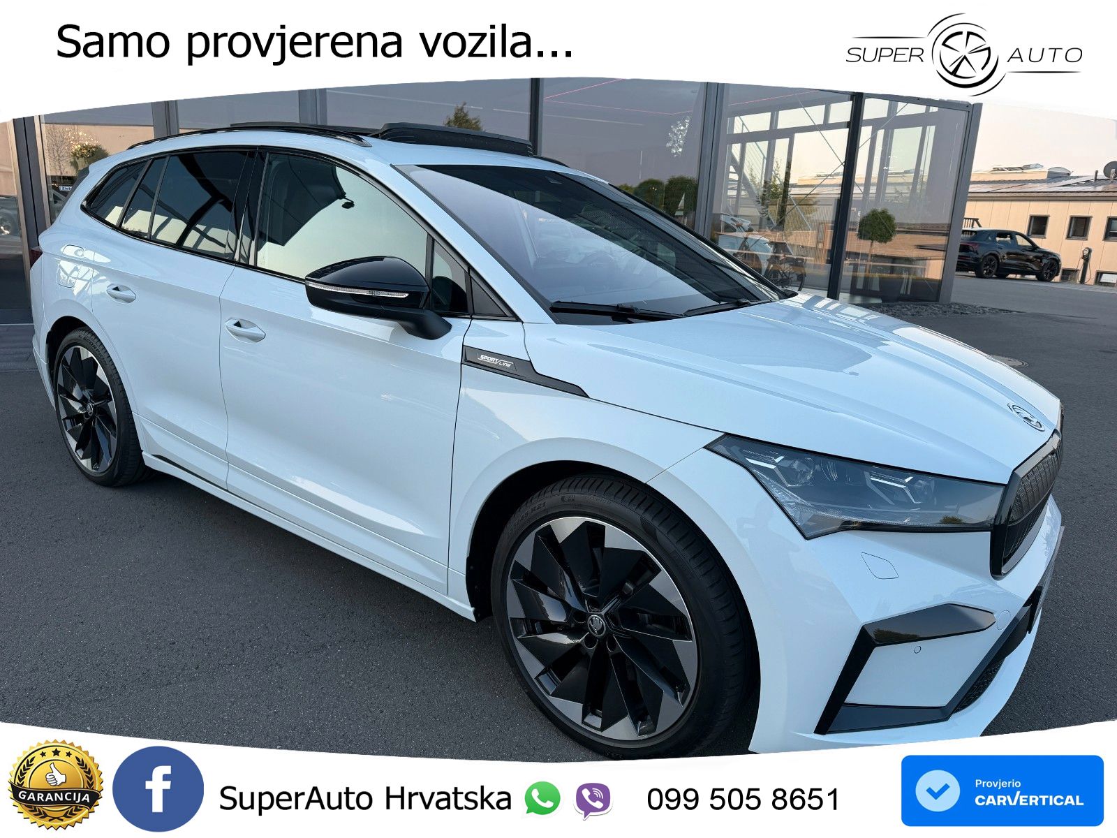 Škoda Enyaq iV 80 82 kWh (204 KS) SportLine LED+GR SJED+ACC