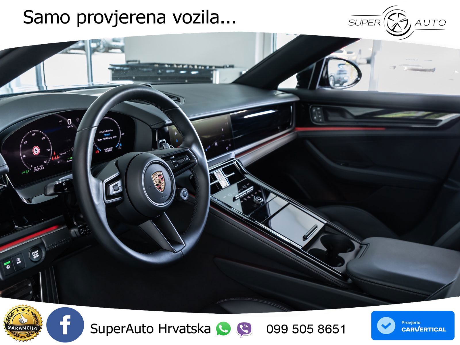 Porsche Panamera 4 2.9 V6 (470 KS) E-Hybrid PDK ACC+HEAD+4xGR SJED+360+PANO