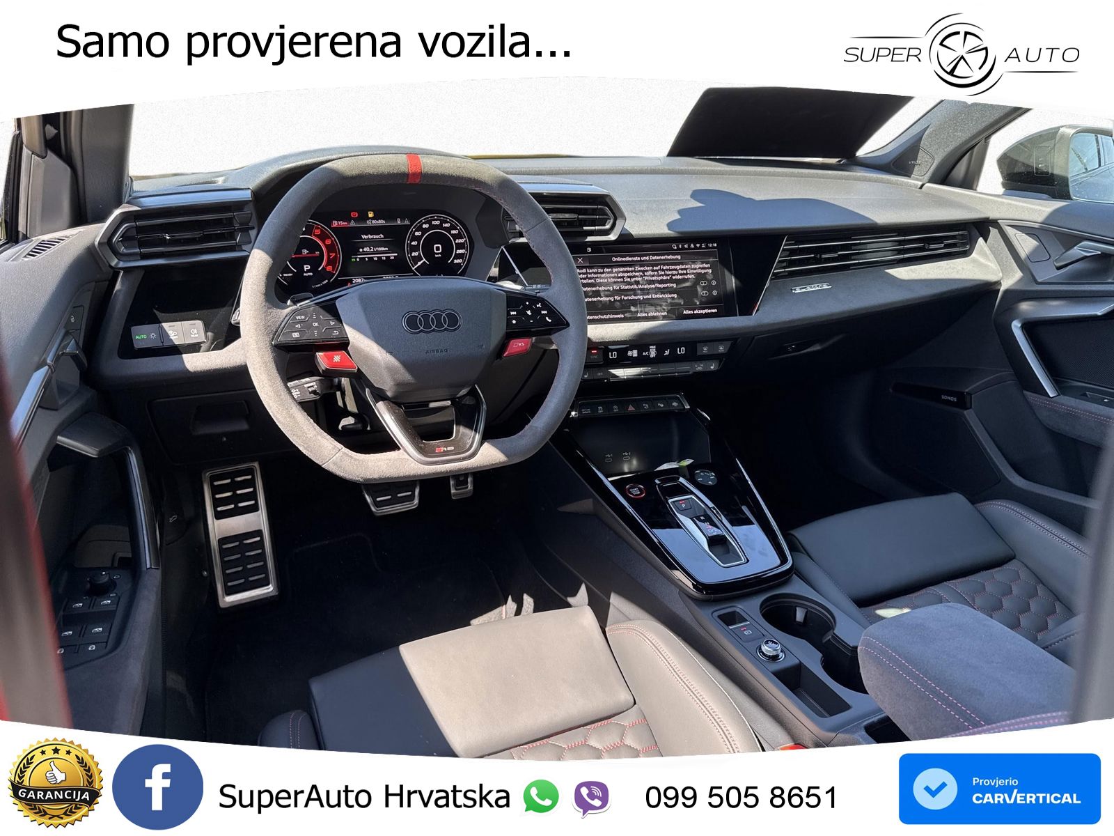 Audi RS3 Sedan 2.5 TFSI (400 KS) quattro S tronic LED+GR SJED+ACC